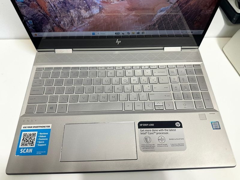 Ноутбук 15,6" 2in1 HP Envy x360 i7-8565U 4x1,8GHz/8G D4/NVMe 256G/UHD620/тачIPSFHD/web -БУ- 26352 фото