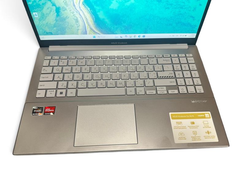 Ноутбук 15,6" ASUS Vivobook Go 15 Ryzen 5 7520U 4x2,8GHz/8G D5/NVMe 512G/AMD 610M/IF/web -БУ- 27118 фото