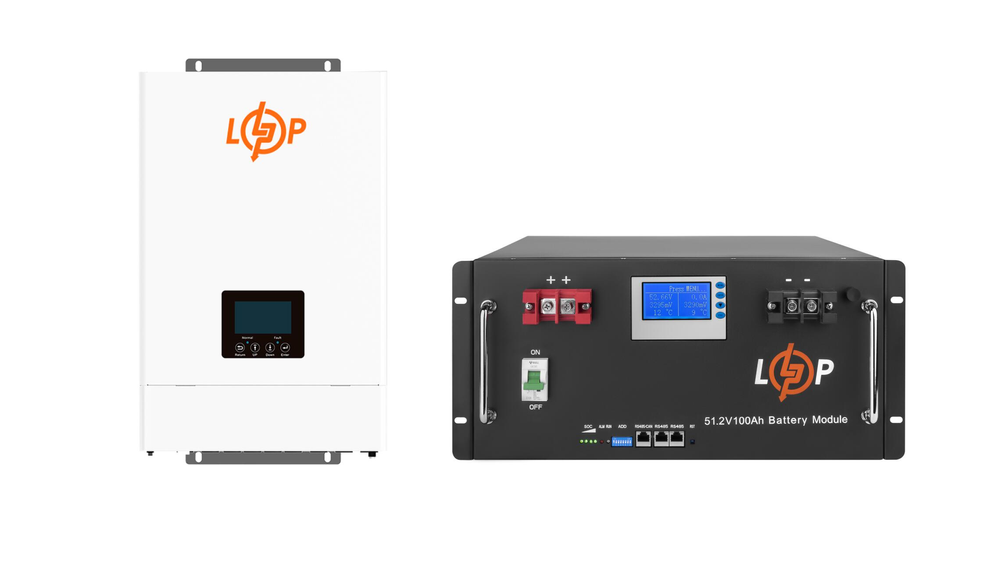 Комплект резервного живлення LogicPower ДБЖ 6кВт + АКБ LiFePO4 5.1кВт (100A/48V) 27152 фото